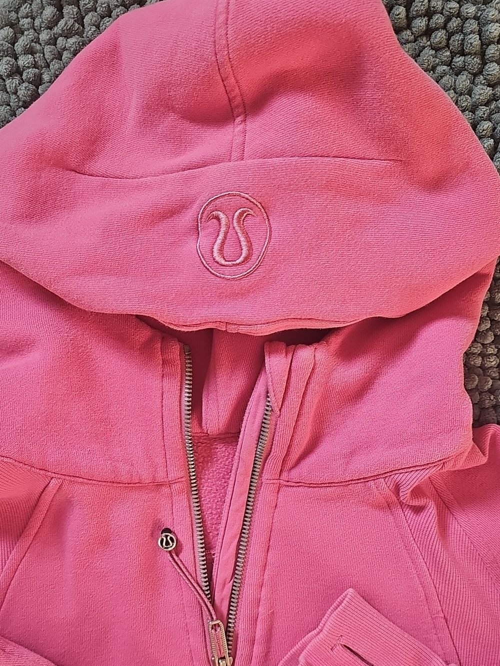 lululemon athletica Pink Half-Zip Cropped Hoodie